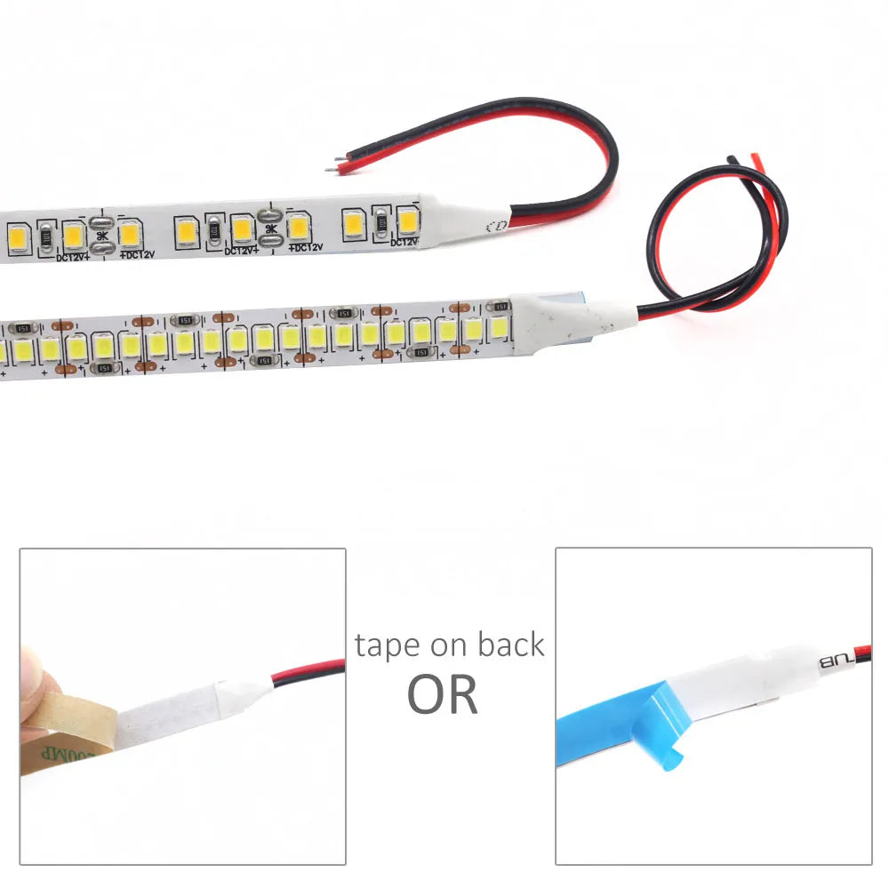 LED Strip Lights – 12V SMD 2835, Warm & Cool White, 1M–5M for Home & Desk Decor